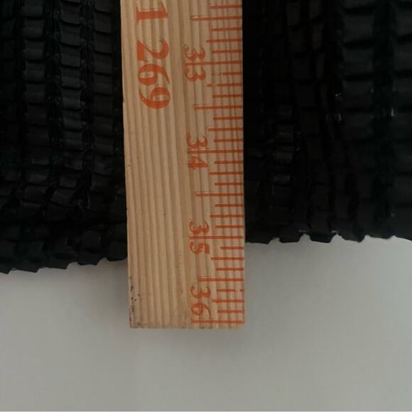 Mini V Neck 90's Y2K Tank Top Dress L Chic Retro Ribbon Weave Overlay Lined USA - Picture 11 of 12